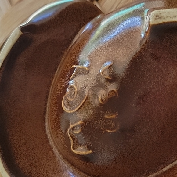 VINTAGE MCCOY ASHTRAY USA, BROWN SPIRAL - Picture 2 of 5